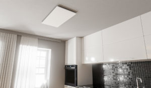Painéis brancos Herschel Comfort instalados na cozinha